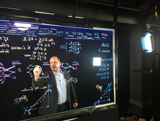 micromasters mooc caplice filming at lightboard