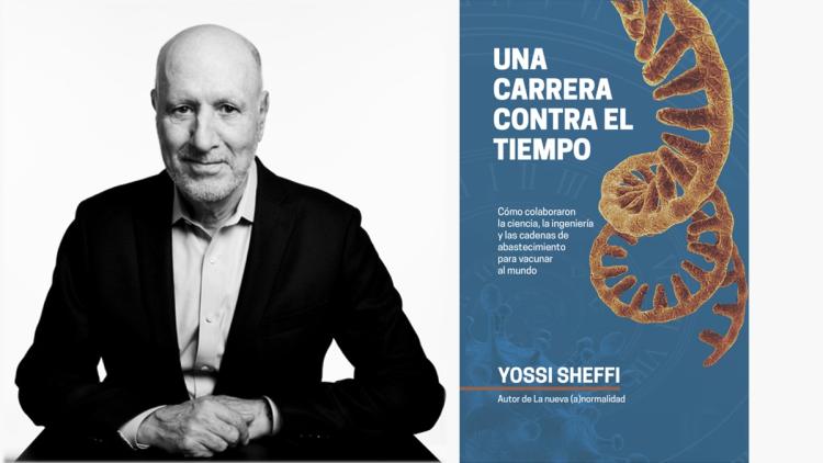 yossi sheffi portrait with a una carrera contra el tiempo book cover